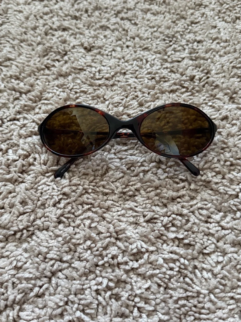Women's vintage Coyote Oval Tortoiseshell Sunglasses - Brown Lenses